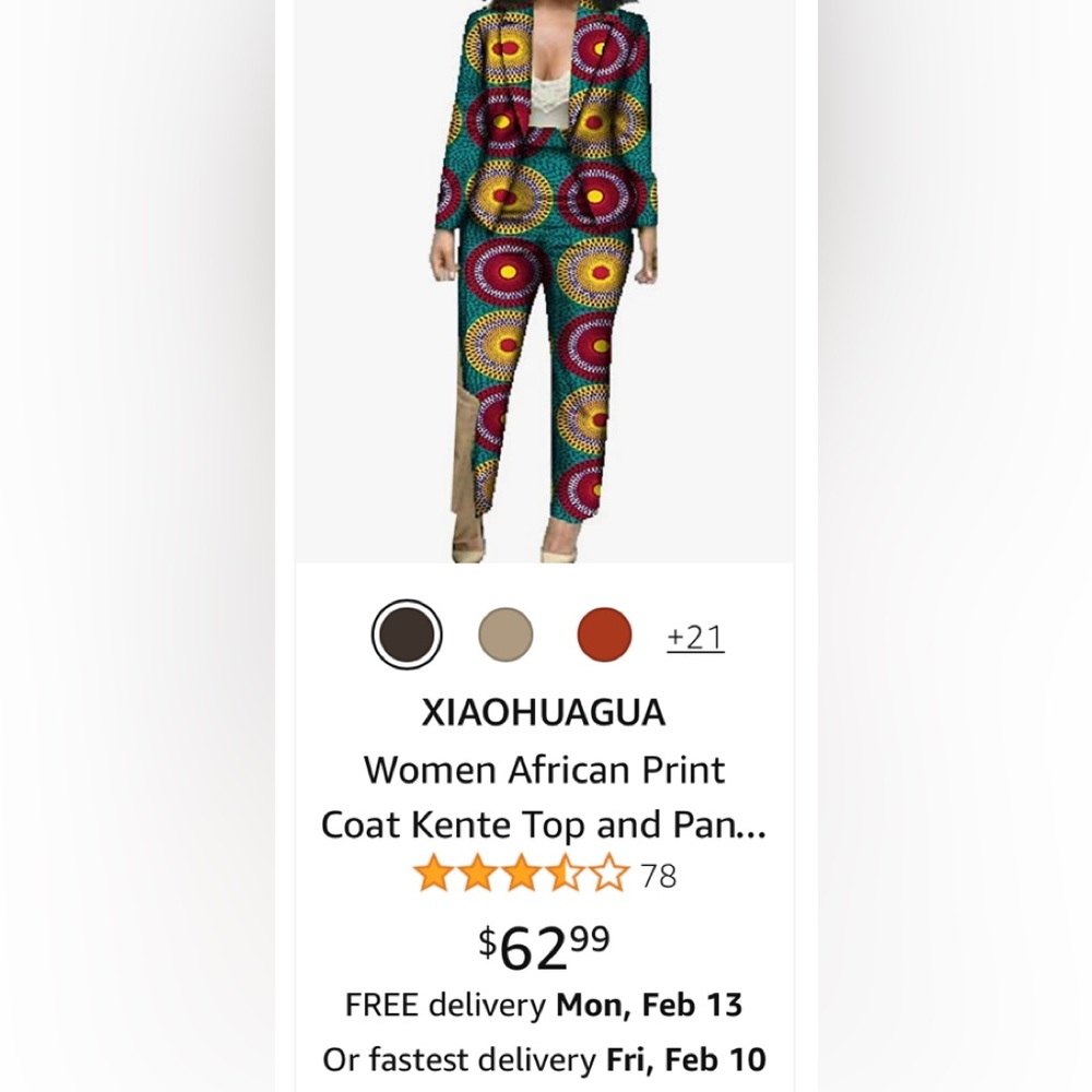 African pants set